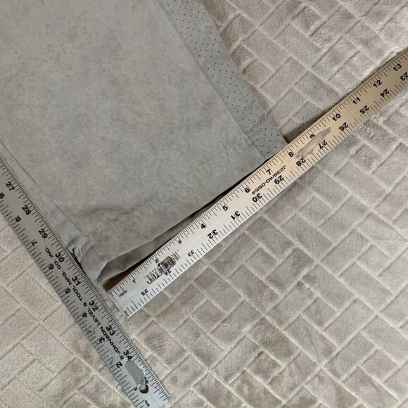 Perry Ellis America Mens XL Activewear Pants Gray Faux Suede Breathable Straight - Picture 7 of 11